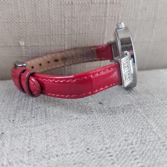 Liz Claiborne Women Wristwatch Analog Quartz Red patent Leather Strap Watch - Picture 5 of 10